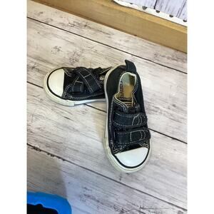 Converse All Star Chuck Taylor Toddler Boy Sneakers Sz 5 Black Low Top Hook Loop